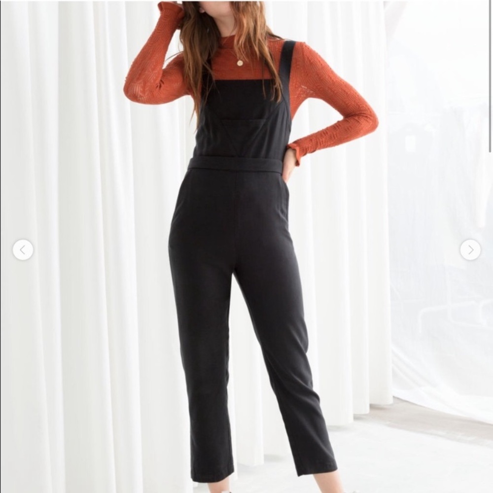 Belted overall jumpsuit